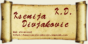 Ksenija Divjaković vizit kartica